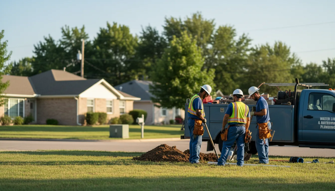 Residential water line and bathroom plumbing service in Buffalo, OH